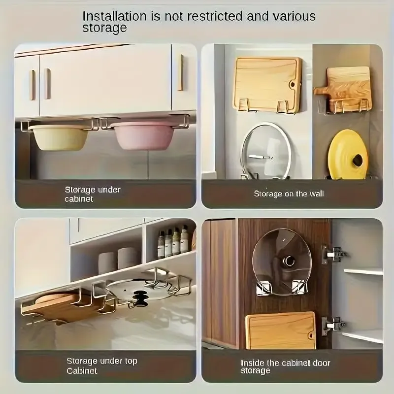 Lot de 3 supports adhésifs pour éponges de lavabo, organisateur de rangement pour plan de travail et salle de bain 6