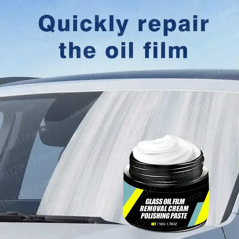 Kit de polissage pour vitres de voiture avec brosse de nettoyage anti-film gras pour pare-brise - Image 1