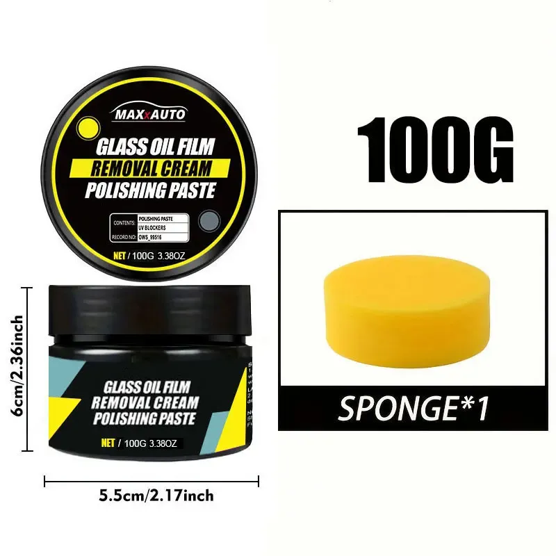 Kit de polissage pour vitres de voiture avec brosse de nettoyage anti-film gras pour pare-brise 9