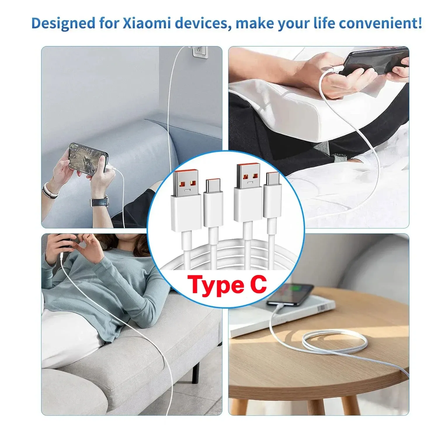Câble de charge USB-C extra long 3 m / 5 m / 14 m, rallonge de câble chargeur pour téléphones mobiles Samsung, Xiaomi, Huawei, cordon USB Type-C 5
