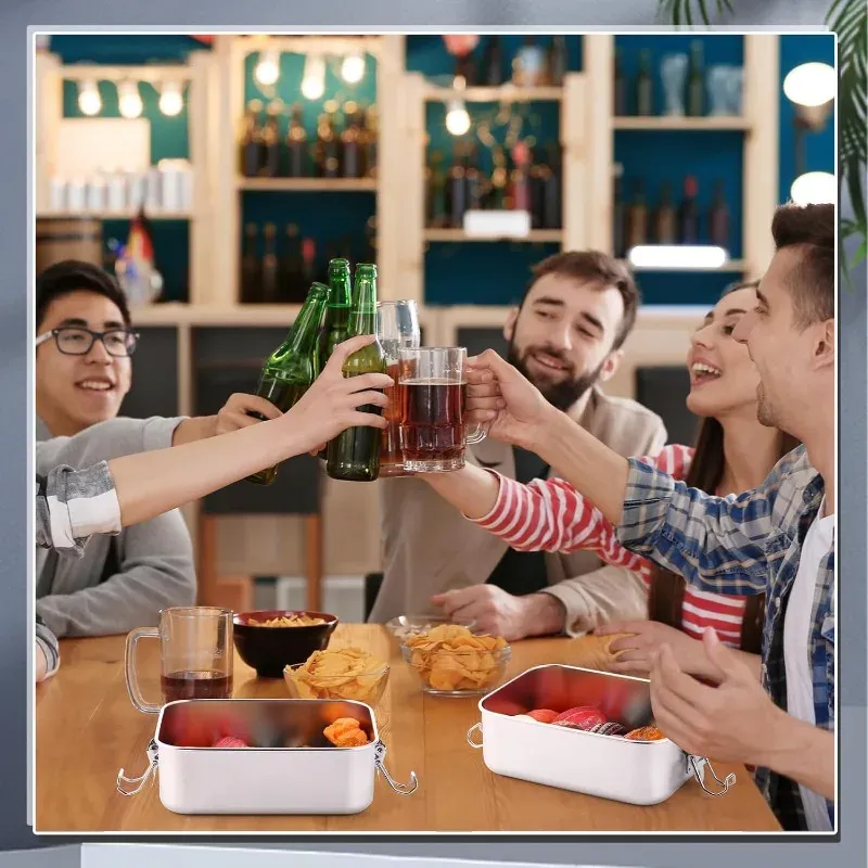 Conteneurs en acier inoxydable avec fermetures à clips, boîte à lunch Bento pour l'école et le travail 6