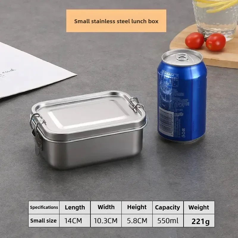 Conteneurs en acier inoxydable avec fermetures à clips, boîte à lunch Bento pour l'école et le travail 7