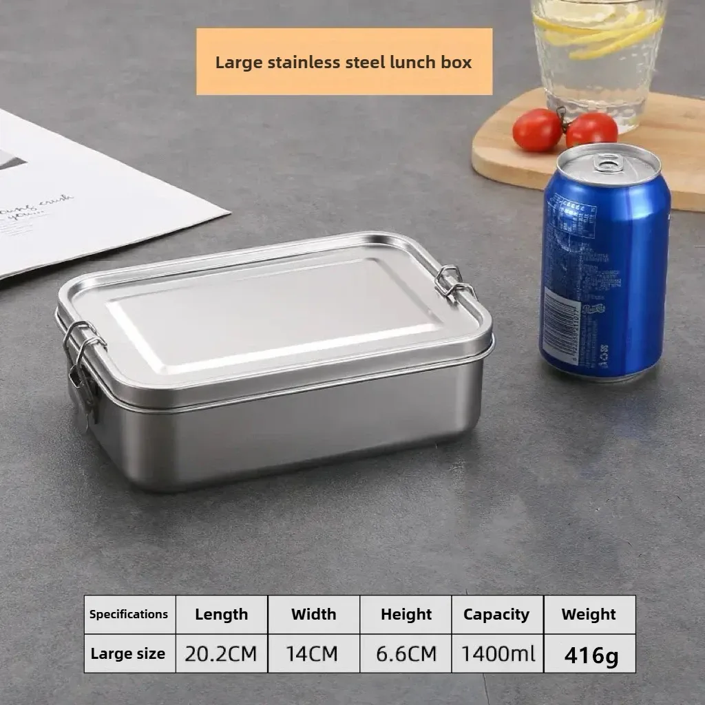 Conteneurs en acier inoxydable avec fermetures à clips, boîte à lunch Bento pour l'école et le travail 11