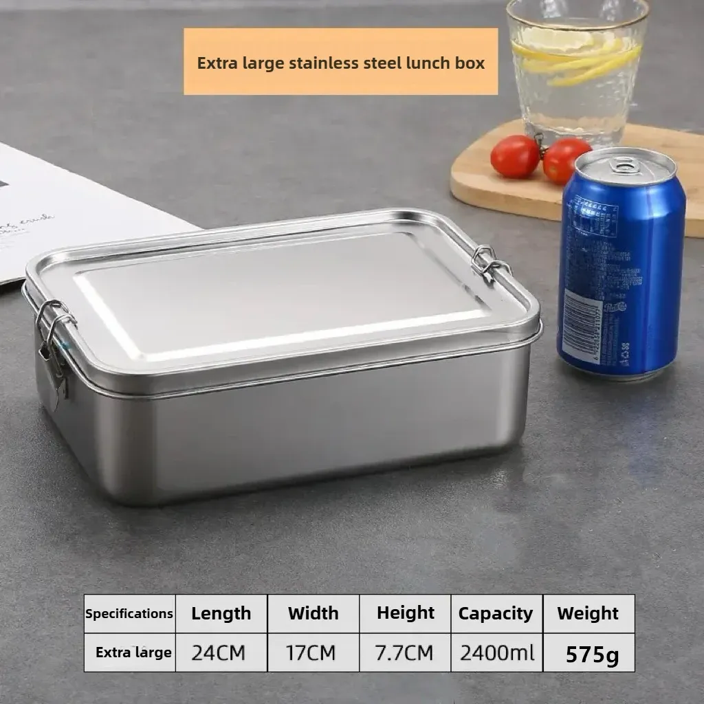 Conteneurs en acier inoxydable avec fermetures à clips, boîte à lunch Bento pour l'école et le travail 10