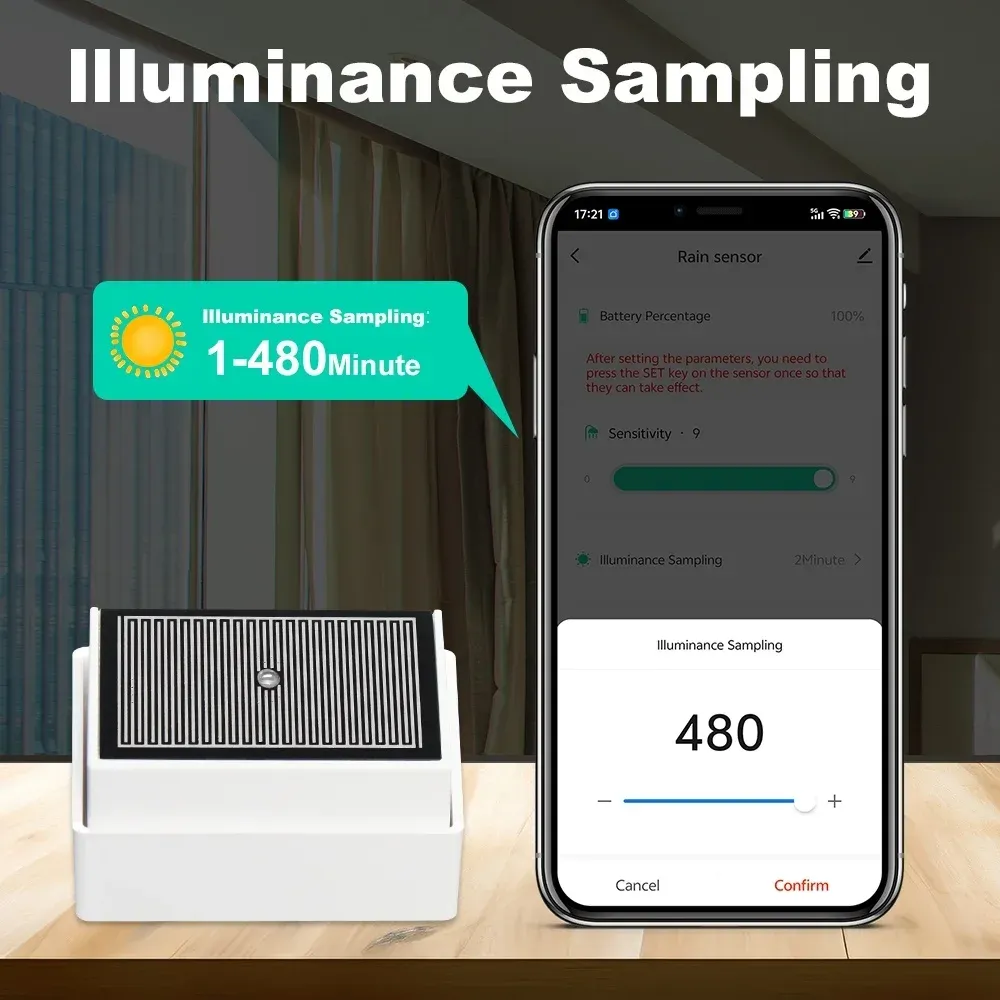 Détecteur de pluie et de luminosité 2 en 1 Tuya Zigbee, étanche IPX4 pour extérieur, compatible Smart Life et Home Assistant 4