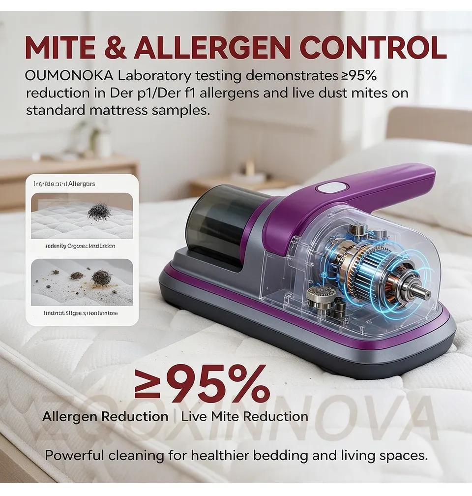 Aspirateur sans fil portatif anti-acariens