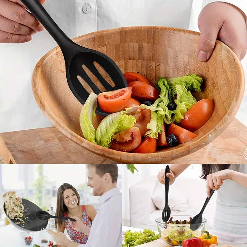 Ensemble de cuillères de cuisine en silicone résistantes à la chaleur, 1 à 3 pièces, pour surfaces antiadhésives 2