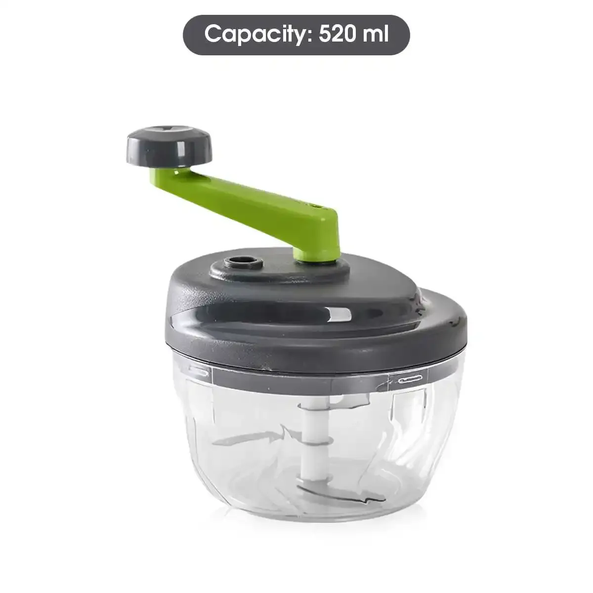 Hachoir à viande manuel 520/900 ml, hachoir à ail rotatif, presse-ail, coupe-oignon et légumes, 1 pièce 8