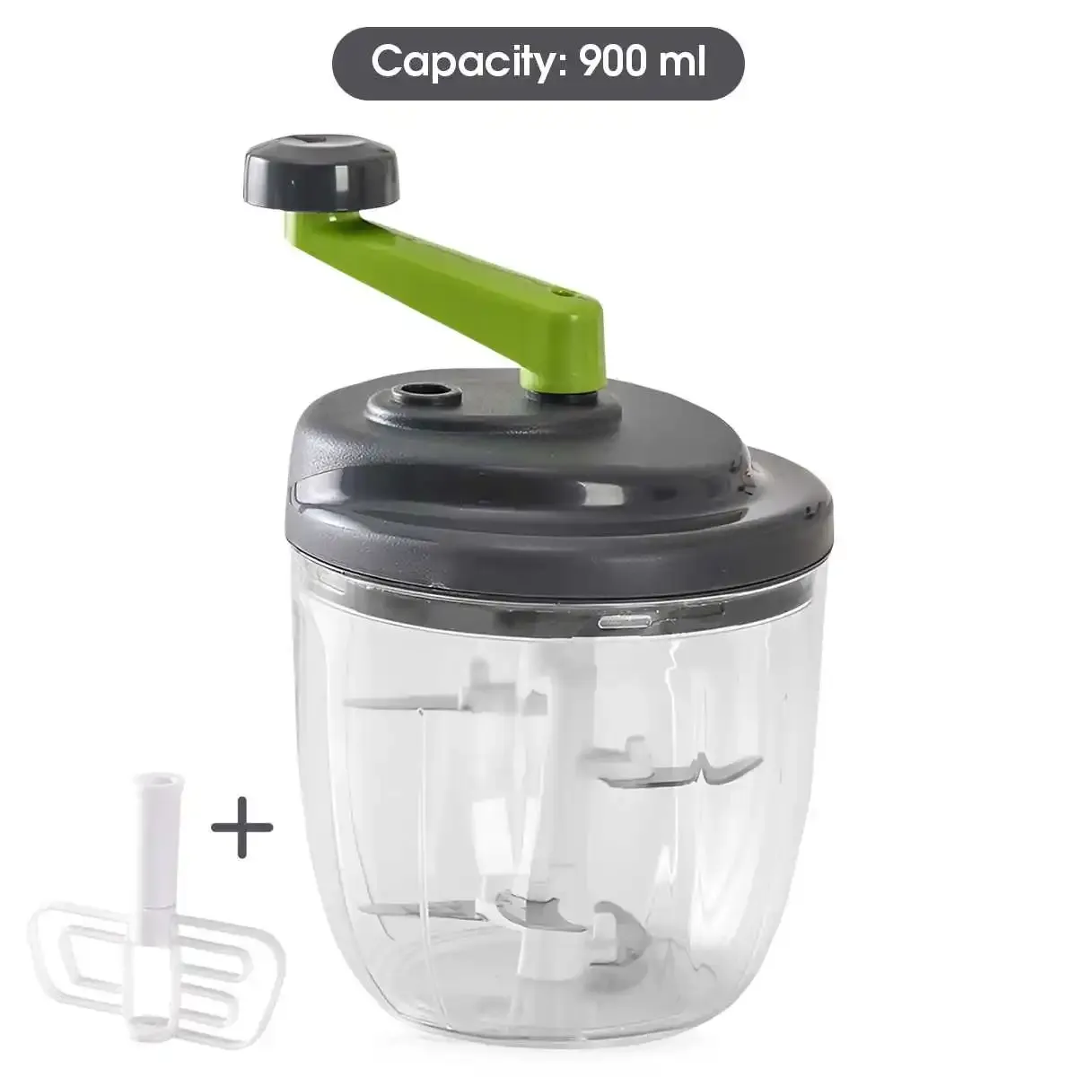 Hachoir à viande manuel 520/900 ml, hachoir à ail rotatif, presse-ail, coupe-oignon et légumes, 1 pièce 7