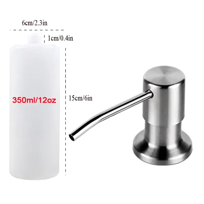 Distributeur de savon pour évier de cuisine avec kit de tube d'extension et pompe sous évier 11