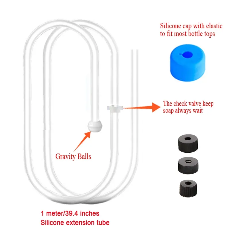 Distributeur de savon pour évier de cuisine avec kit de tube d'extension et pompe sous évier 8