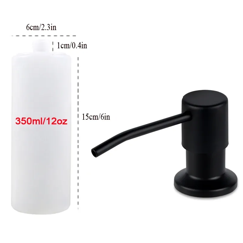 Distributeur de savon pour évier de cuisine avec kit de tube d'extension et pompe sous évier 16