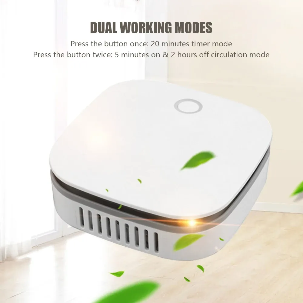 Purificateur d'air portable à ozone O3, avec générateur d'ozone, ionisateur d'air négatif, stérilisateur et élimination des odeurs, minuterie et 2 modes de fonctionnement 4