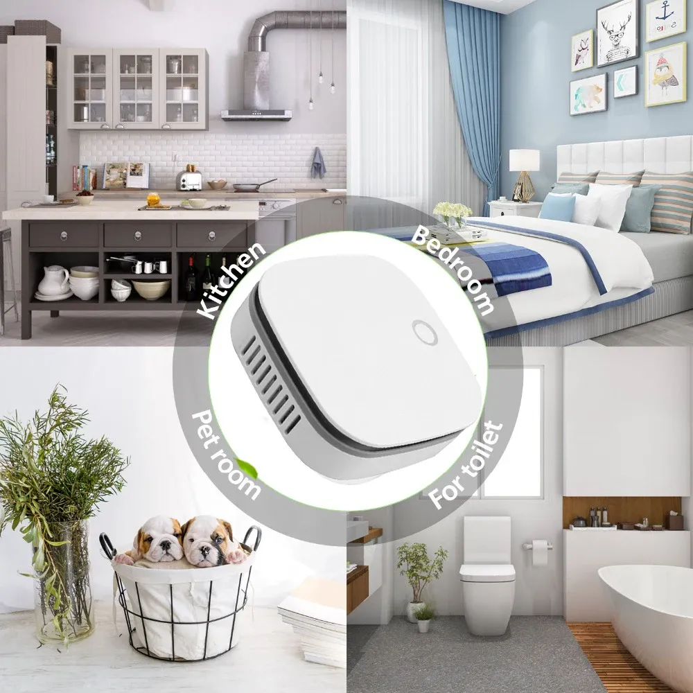 Purificateur d'air portable à ozone O3, avec générateur d'ozone, ionisateur d'air négatif, stérilisateur et élimination des odeurs, minuterie et 2 modes de fonctionnement 5