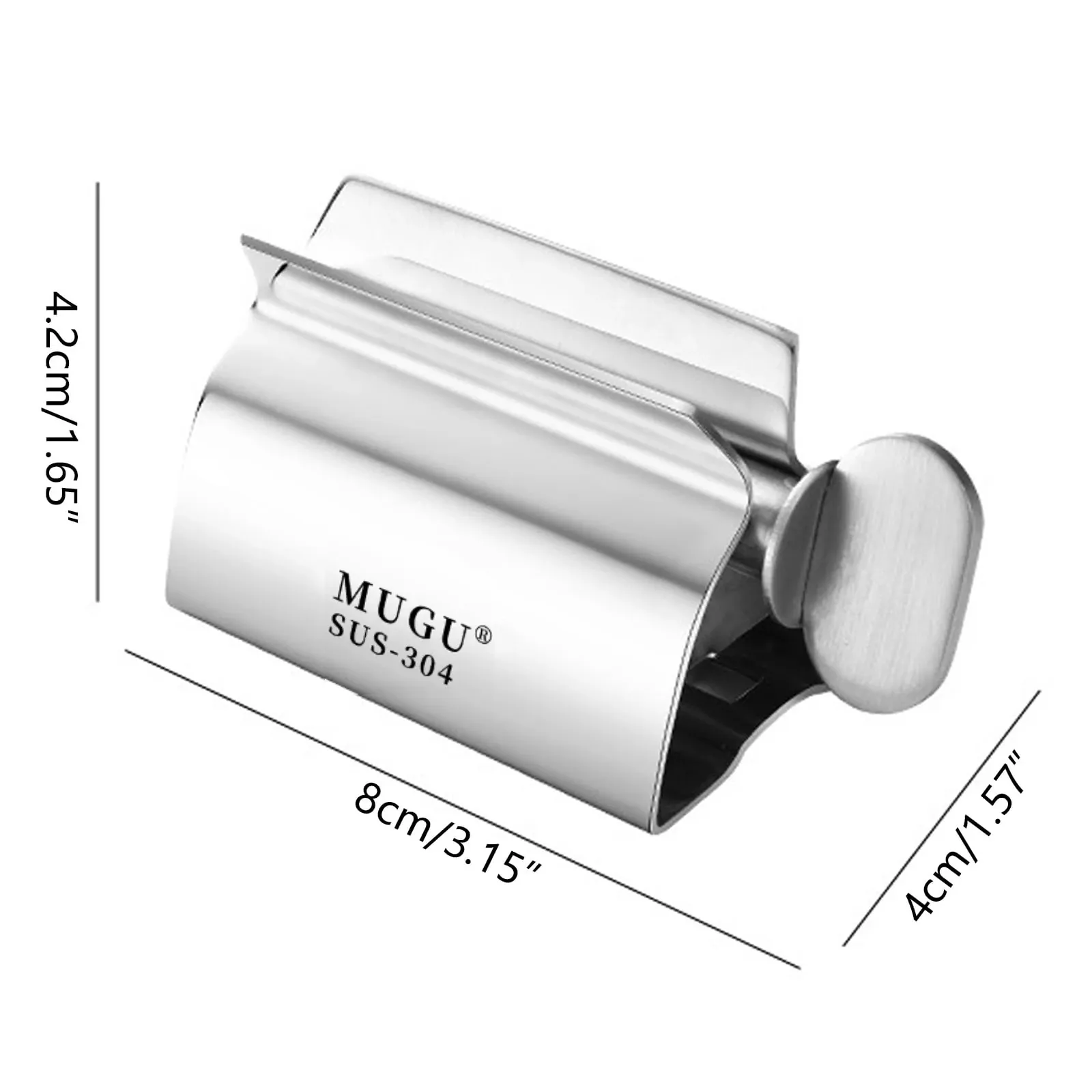 Presse-dentifrice en acier inoxydable pour la maison, distributeur simple et pratique qui limite le gaspillage 2