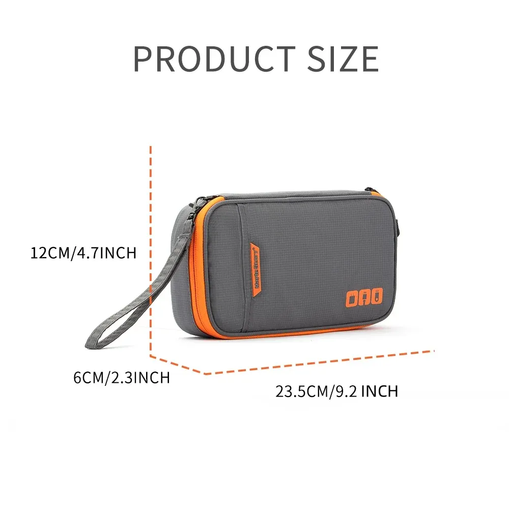 Sac de rangement pour câbles de voyage, pochette portable étanche pour chargeurs USB et accessoires électroniques 2