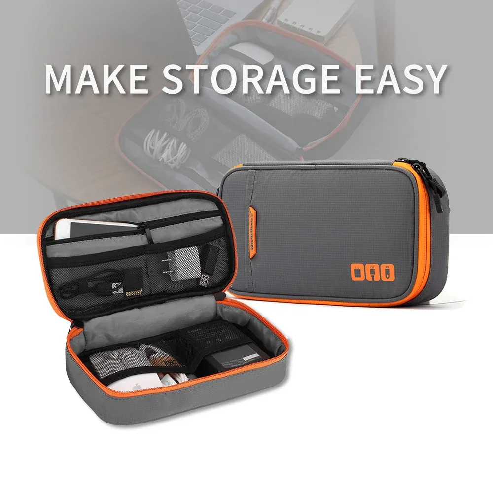 Sac de rangement pour câbles de voyage, pochette portable étanche pour chargeurs USB et accessoires électroniques