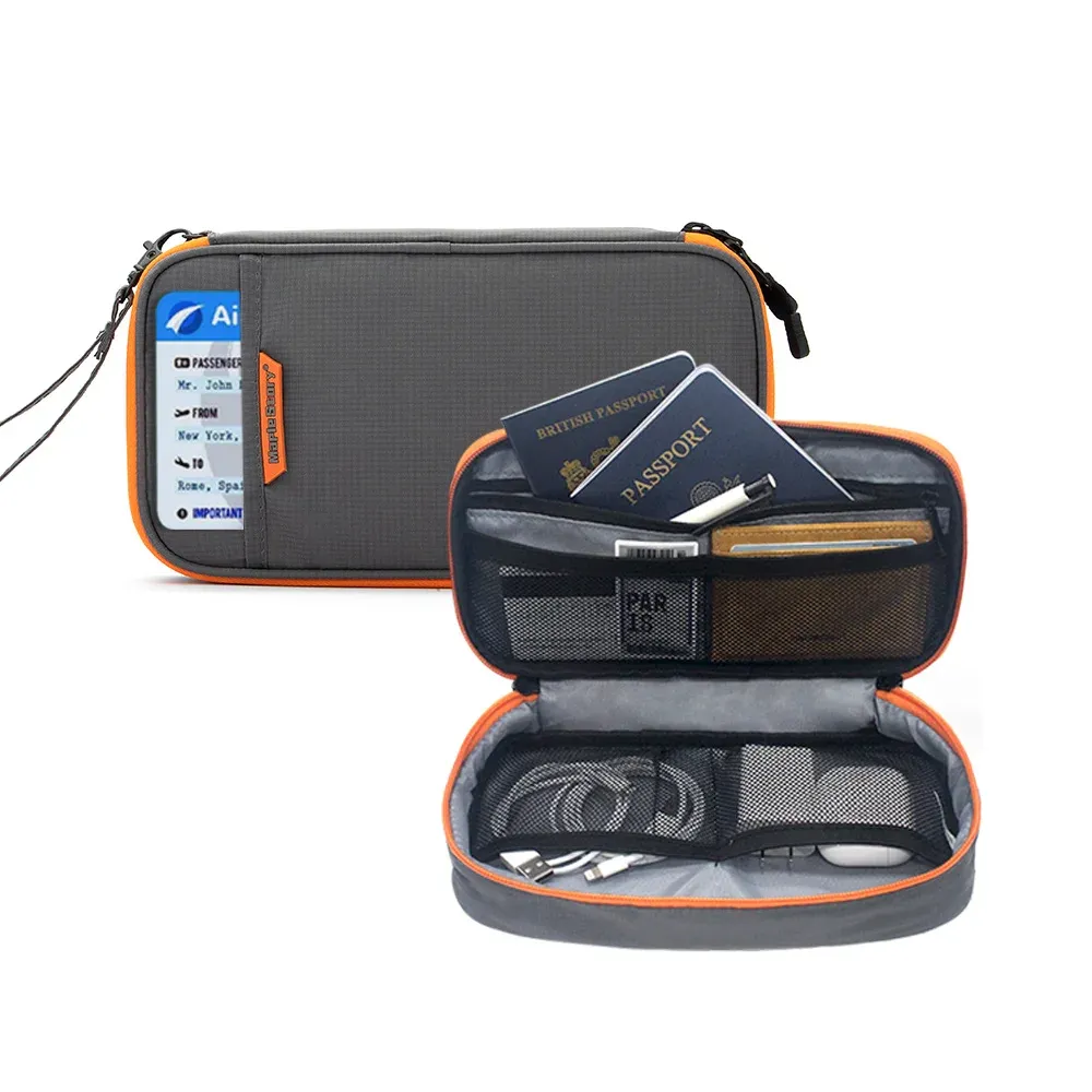 Sac de rangement pour câbles de voyage, pochette portable étanche pour chargeurs USB et accessoires électroniques 4