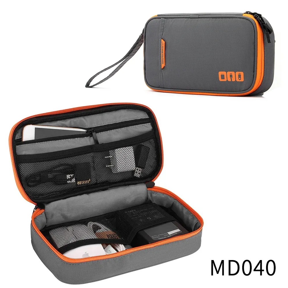 Sac de rangement pour câbles de voyage, pochette portable étanche pour chargeurs USB et accessoires électroniques 9