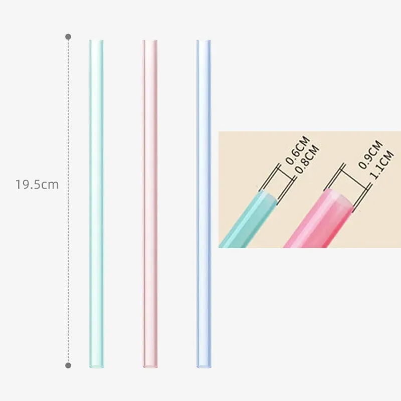Lot de 6 pailles en silicone transparentes, réutilisables et pliables, de qualité alimentaire, avec brosse de nettoyage 6