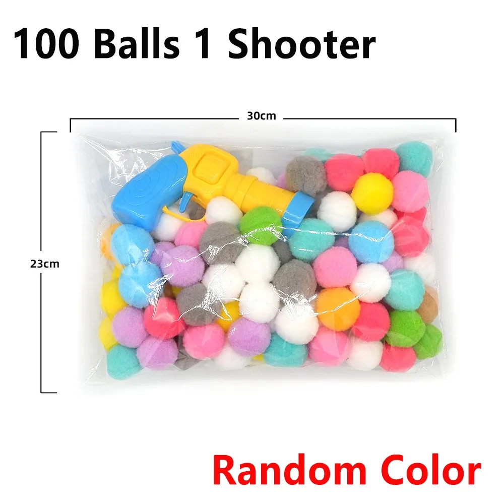 Pistolet lanceur de balles en peluche pour chat, jouet d'entraînement interactif pour animaux de compagnie (lot de 10 à 100 pièces) 7