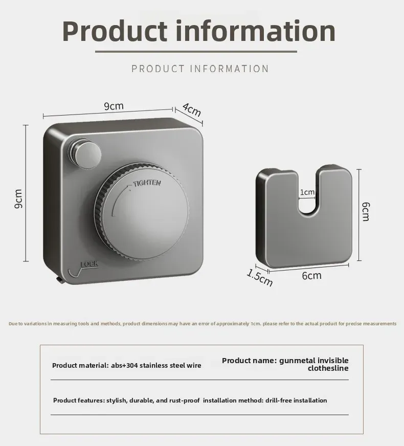 Ligne de séchage invisible, solution intérieure élégante