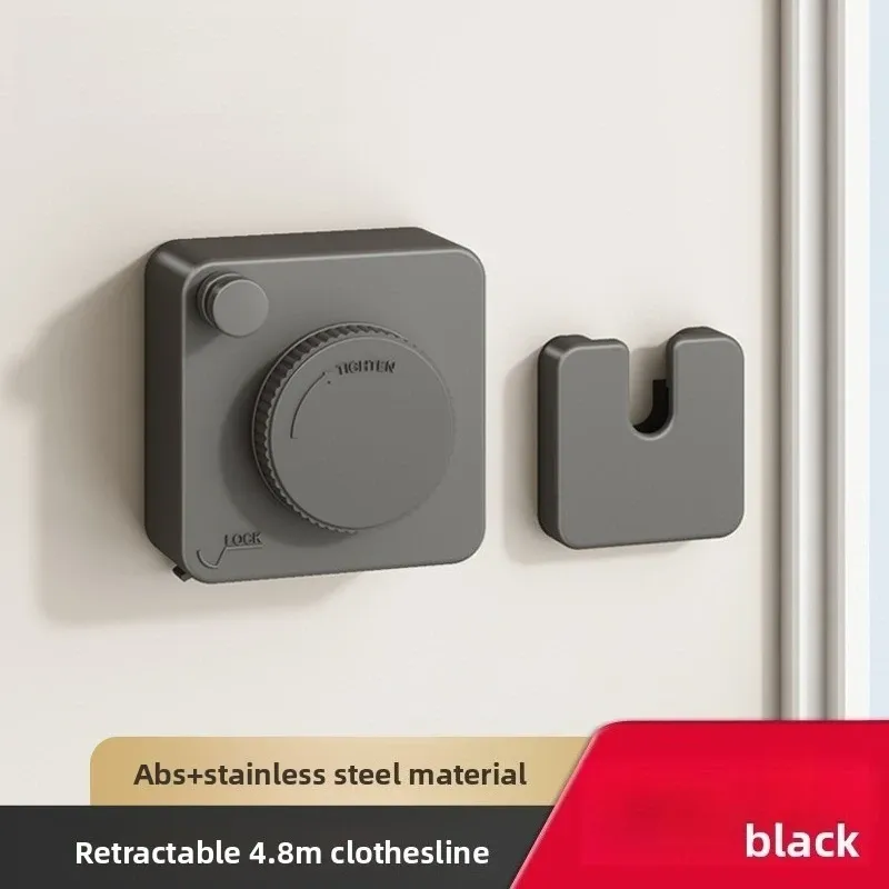 Corde à linge rétractable invisible pour intérieur, ligne de séchage murale anti-affaissement 8