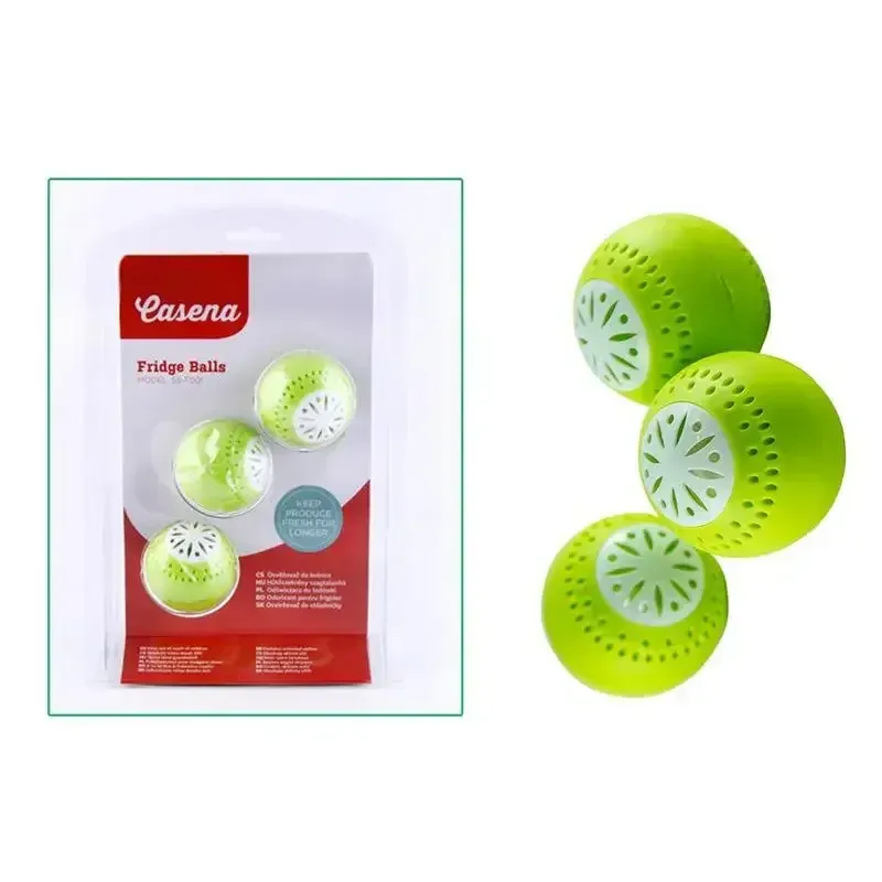 Déodorant pour réfrigérateur 3 pièces, boules absorbeurs d'odeurs au charbon actif, accessoire de cuisine 6