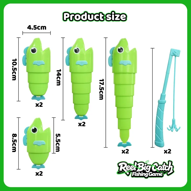 Jeu de pêche extensible Fishing Master, jouet Montessori interactif parent-enfant pour développer la motricité fine 6