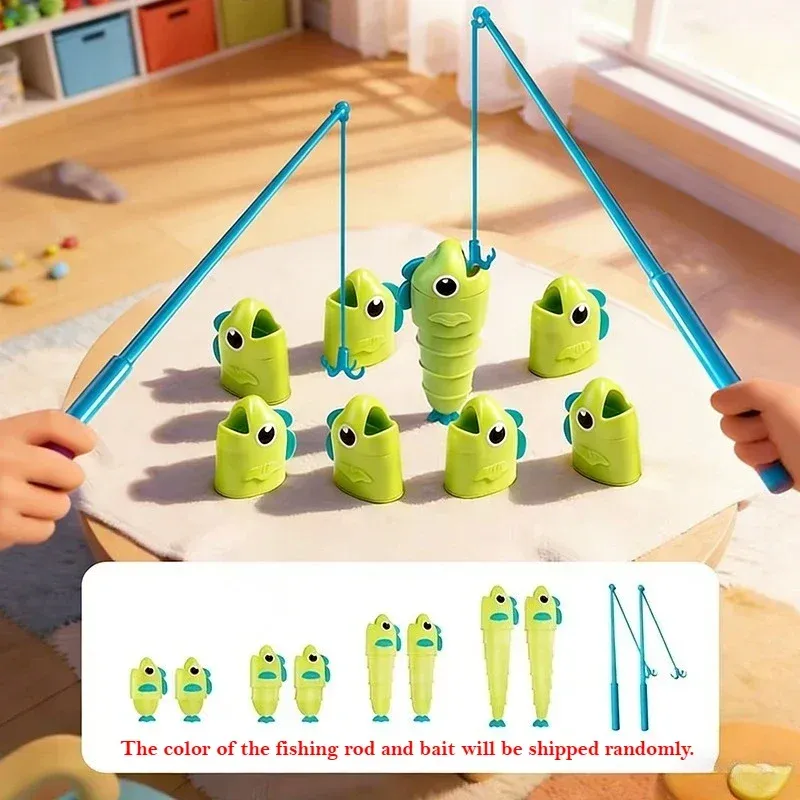 Jeu de pêche extensible Fishing Master, jouet Montessori interactif parent-enfant pour développer la motricité fine 7
