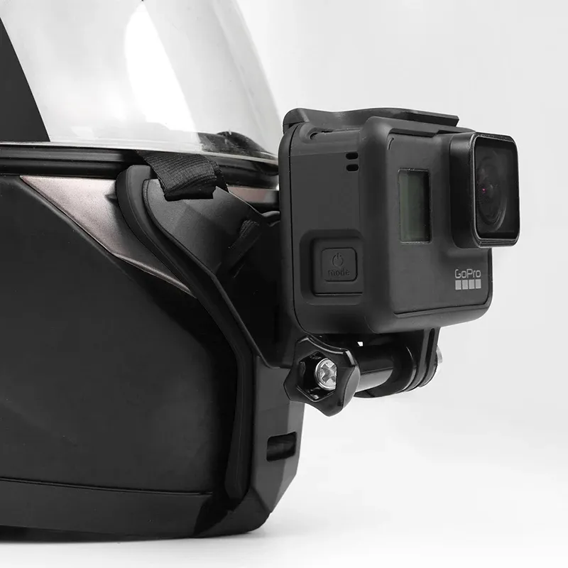 Support de téléphone pour casque de moto, compatible GoPro Hero 12, 10, 9, 8, 7, support pour caméra d'action, accessoires pour caméra de moto 2