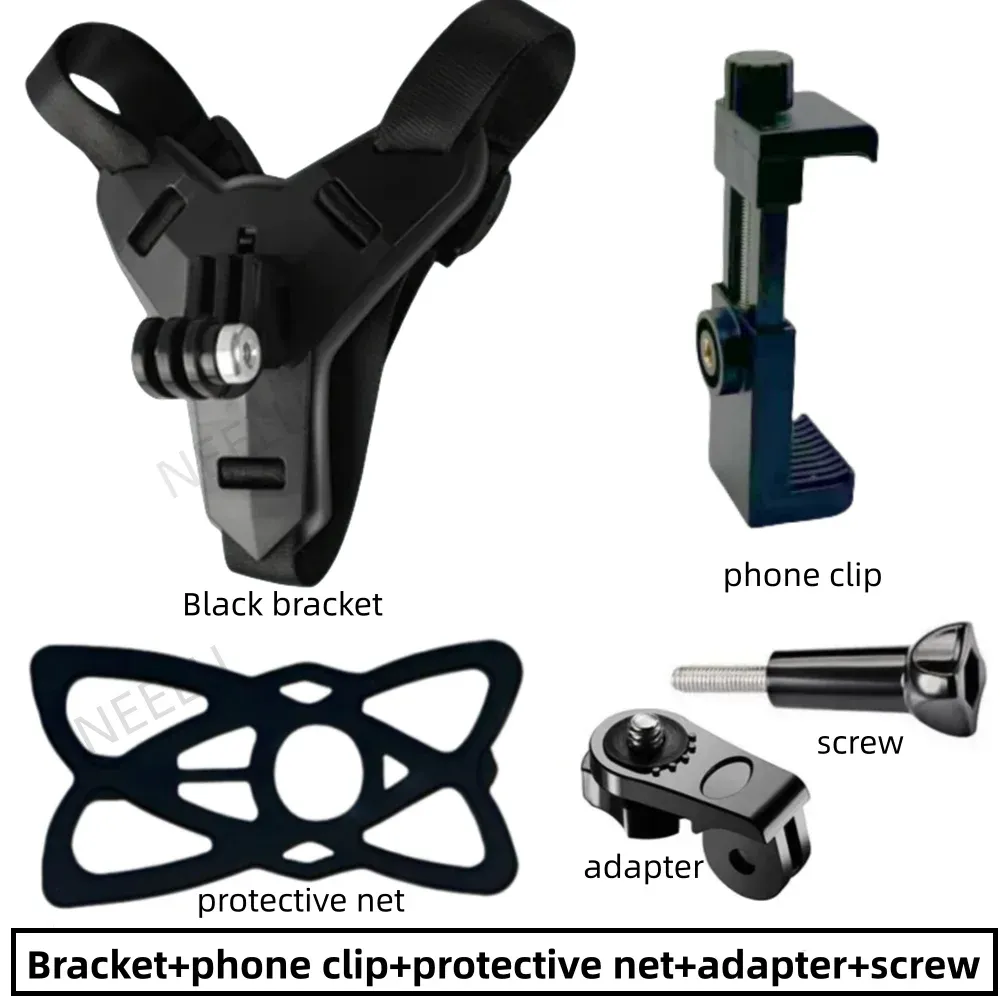 Support de téléphone pour casque de moto, compatible GoPro Hero 12, 10, 9, 8, 7, support pour caméra d'action, accessoires pour caméra de moto 8