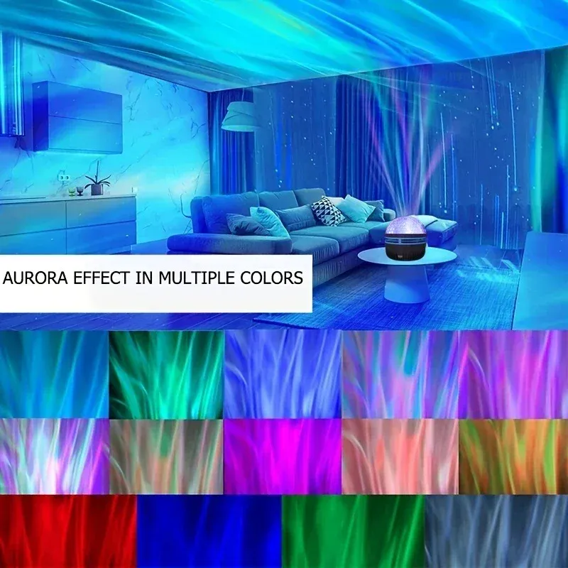 Projecteur LED Ciel Étoilé avec Aurore Boréale et Lumière Galaxie RGB, Télécommande USB, 7 Modes d'Éclairage 2