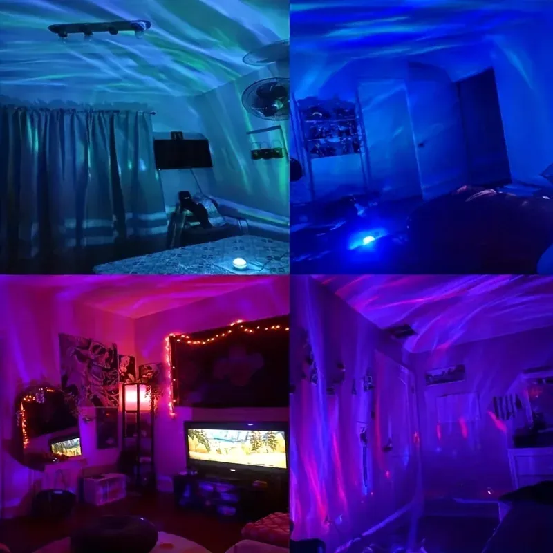 Projecteur LED Ciel Étoilé avec Aurore Boréale et Lumière Galaxie RGB, Télécommande USB, 7 Modes d'Éclairage 5