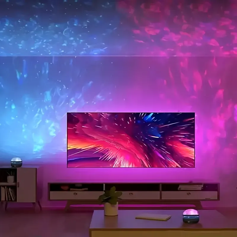 Lumière de galaxie RGB dans une chambre