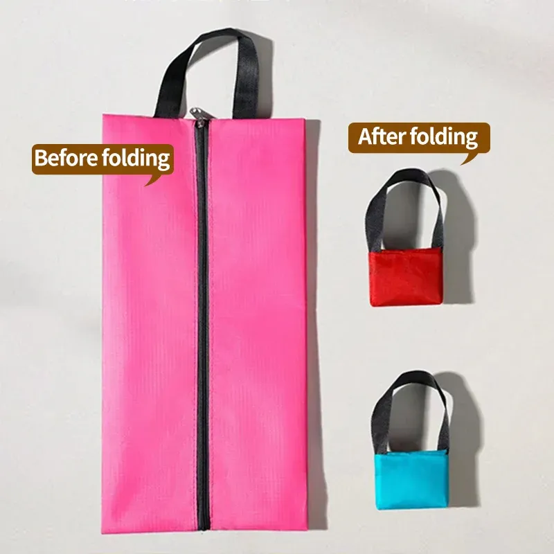 Sac de rangement portable pour chaussures de voyage, étanche et unisexe, avec fermeture éclair 2