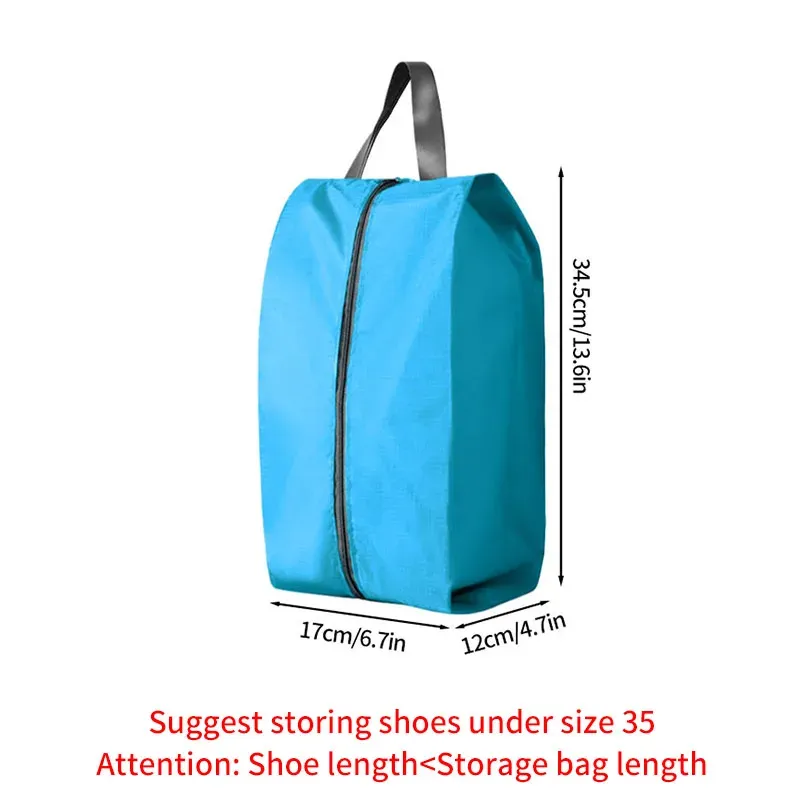 Sac de rangement portable pour chaussures de voyage, étanche et unisexe, avec fermeture éclair 11