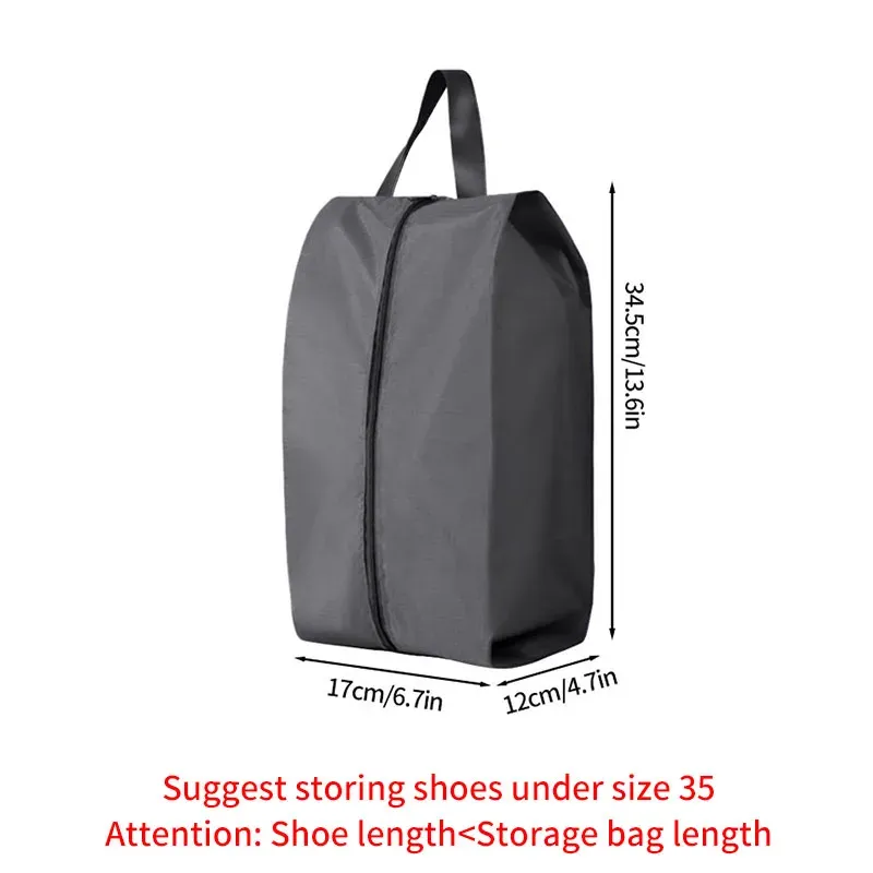 Sac de rangement portable pour chaussures de voyage, étanche et unisexe, avec fermeture éclair 16