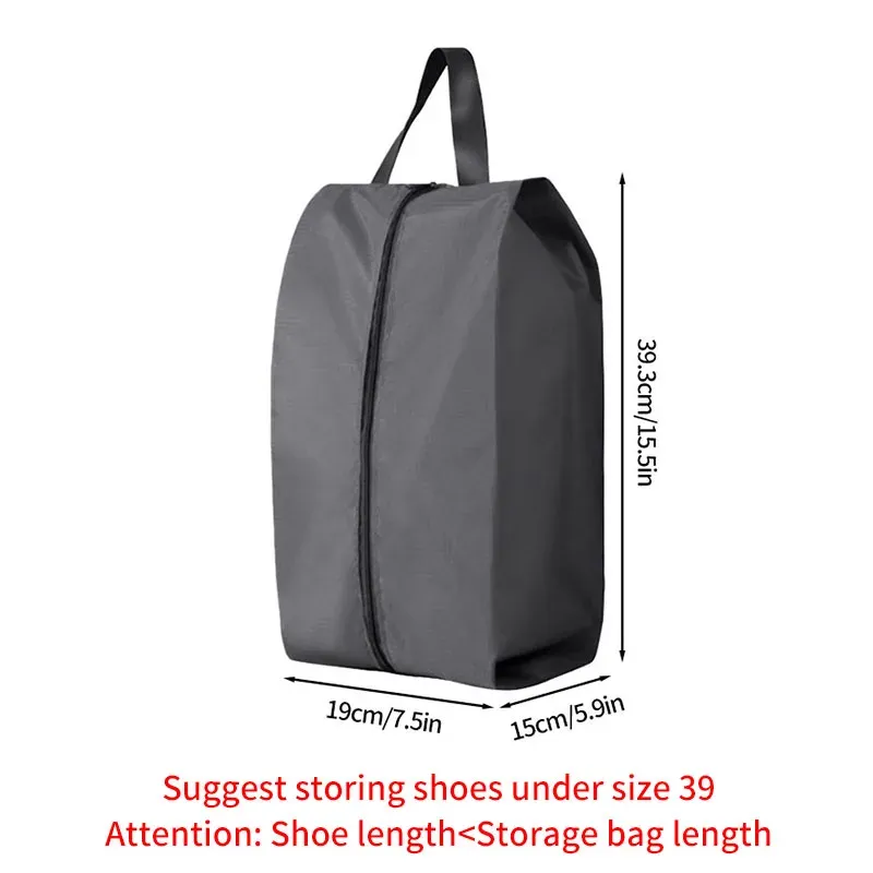 Sac de rangement portable pour chaussures de voyage, étanche et unisexe, avec fermeture éclair 18