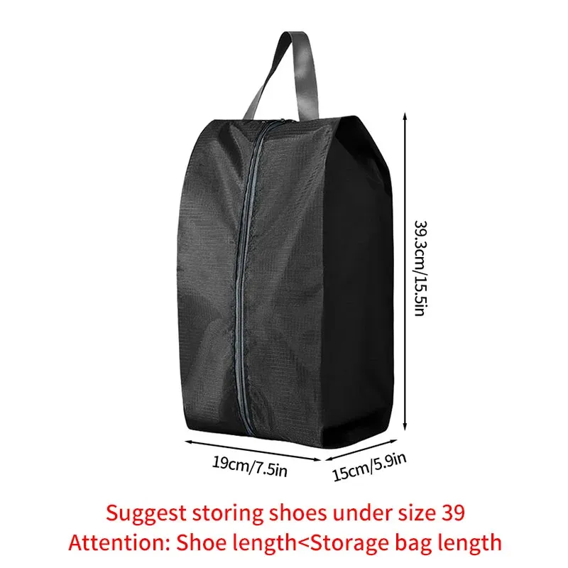 Sac de rangement portable pour chaussures de voyage, étanche et unisexe, avec fermeture éclair 7