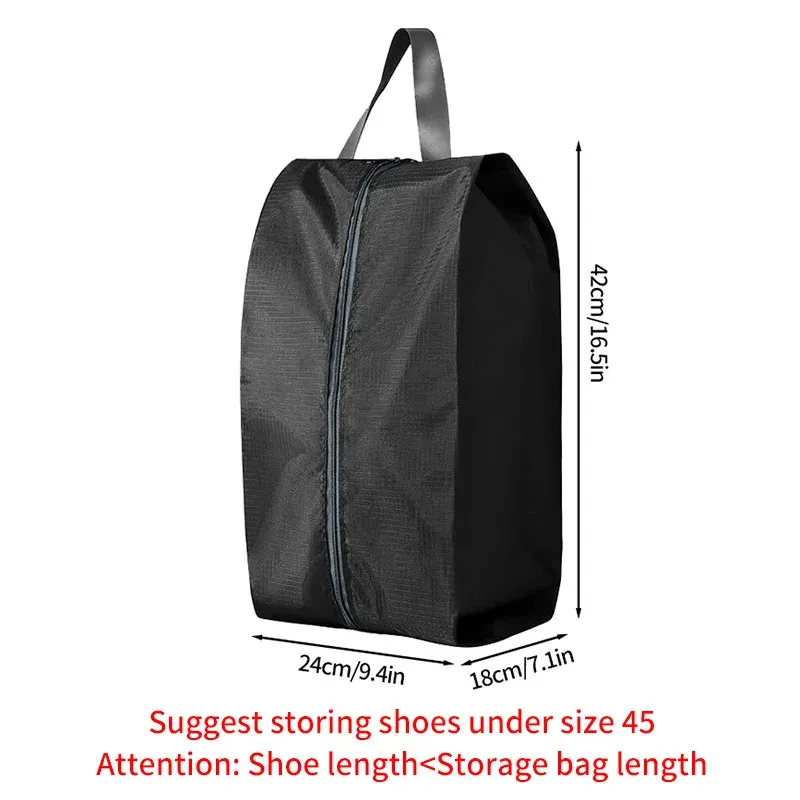 Sac de rangement portable pour chaussures de voyage, étanche et unisexe, avec fermeture éclair 8
