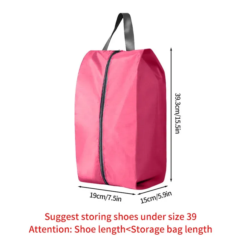 Sac de rangement portable pour chaussures de voyage, étanche et unisexe, avec fermeture éclair 50