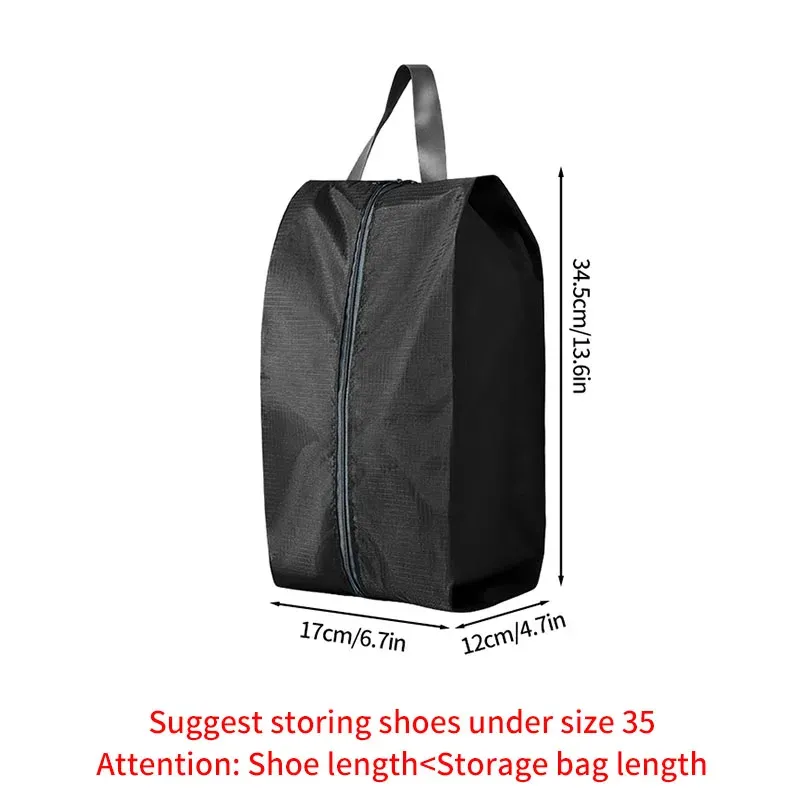Sac de rangement portable pour chaussures de voyage, étanche et unisexe, avec fermeture éclair 45