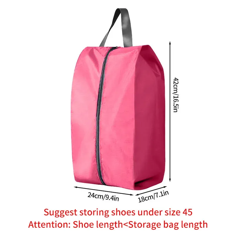 Sac de rangement portable pour chaussures de voyage, étanche et unisexe, avec fermeture éclair 44