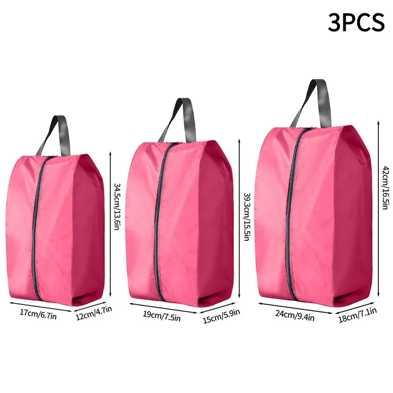 Sac de rangement portable pour chaussures de voyage, étanche et unisexe, avec fermeture éclair 15
