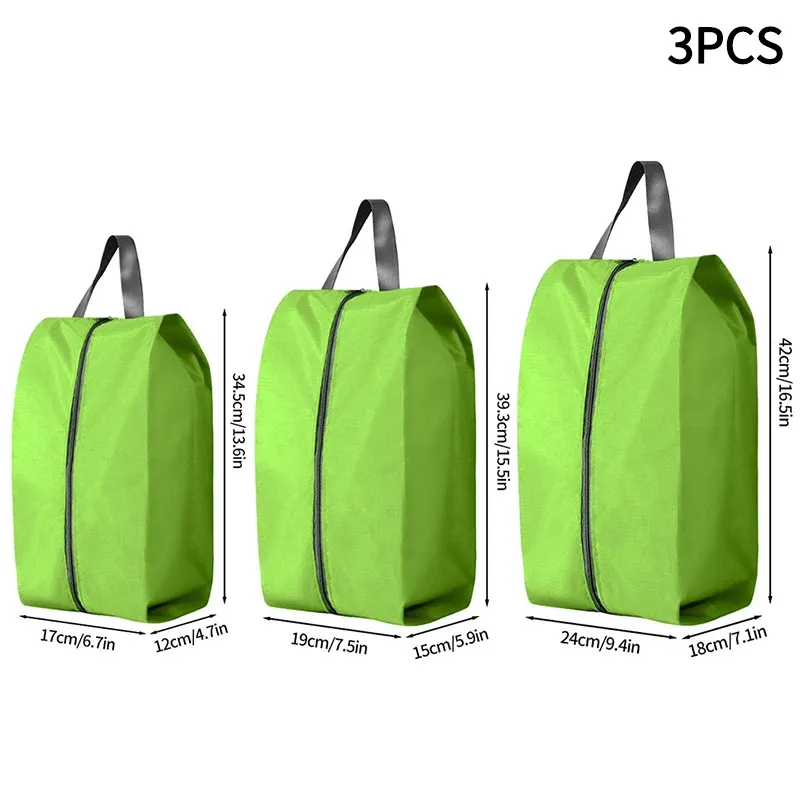 Sac de rangement portable pour chaussures de voyage, étanche et unisexe, avec fermeture éclair 17