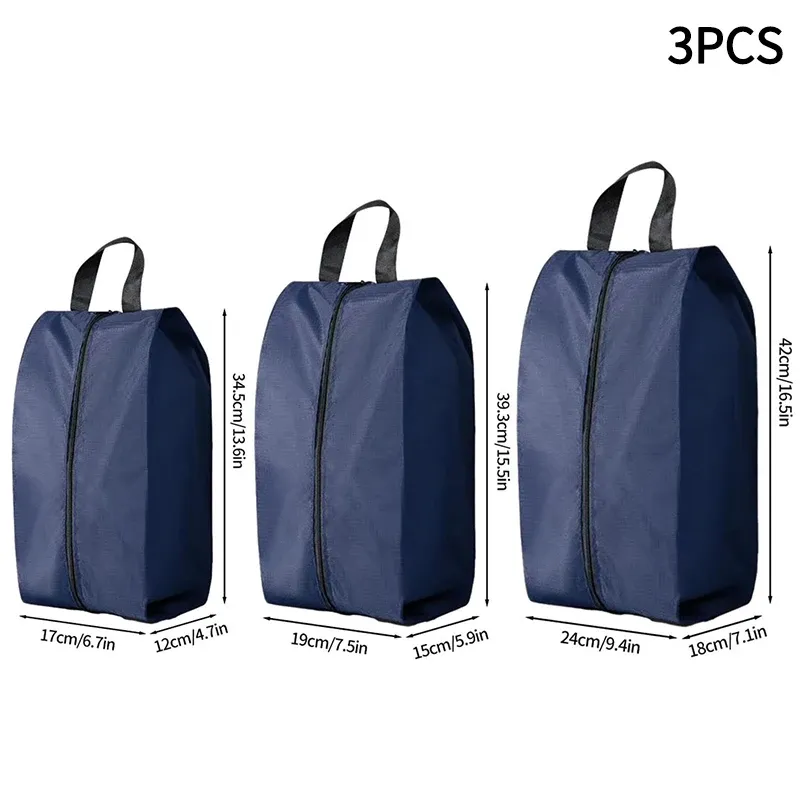 Sac de rangement portable pour chaussures de voyage, étanche et unisexe, avec fermeture éclair 12