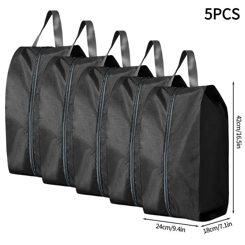 Sac de rangement portable pour chaussures de voyage, étanche et unisexe, avec fermeture éclair 43