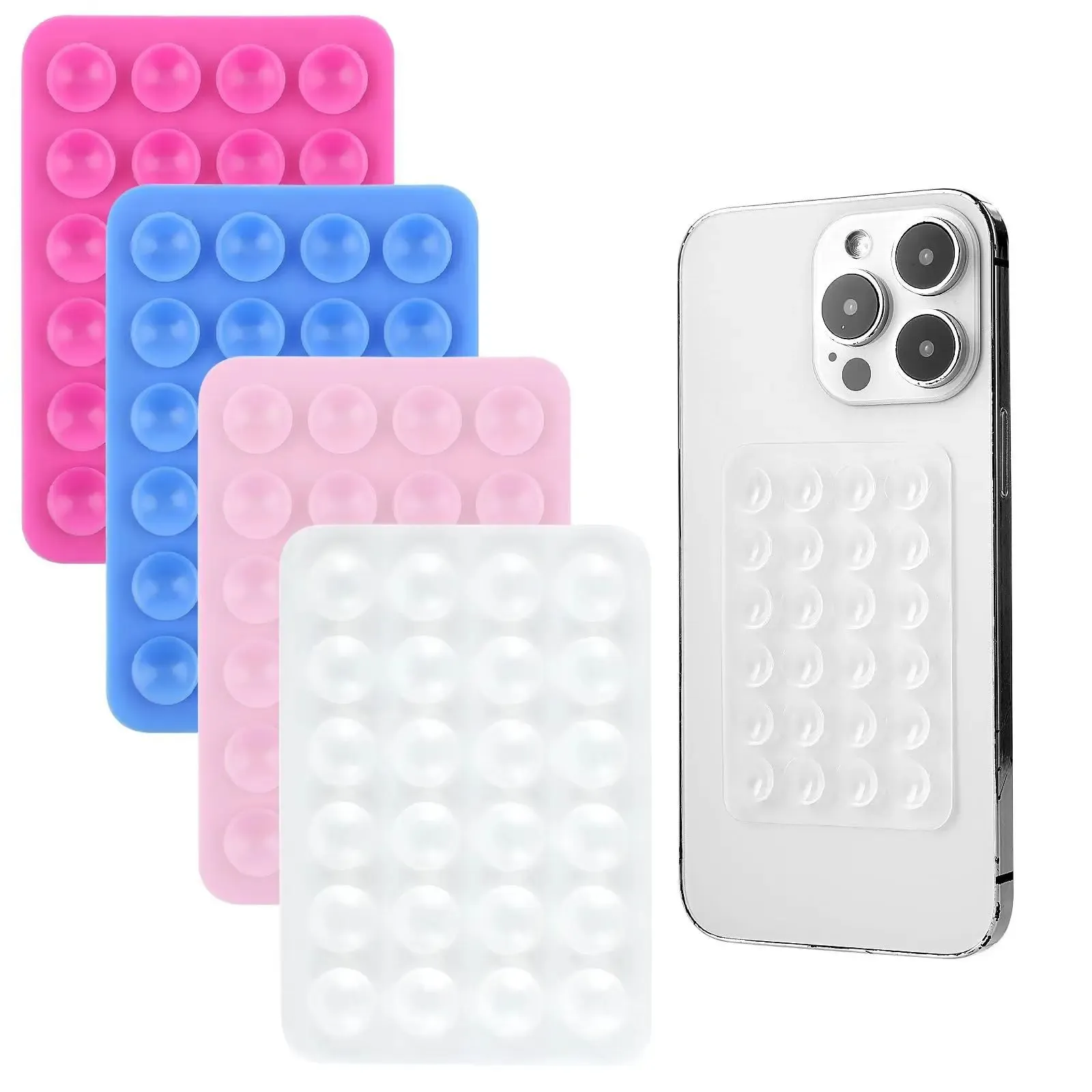 Ventouses noires en silicone présentées sur fond clair