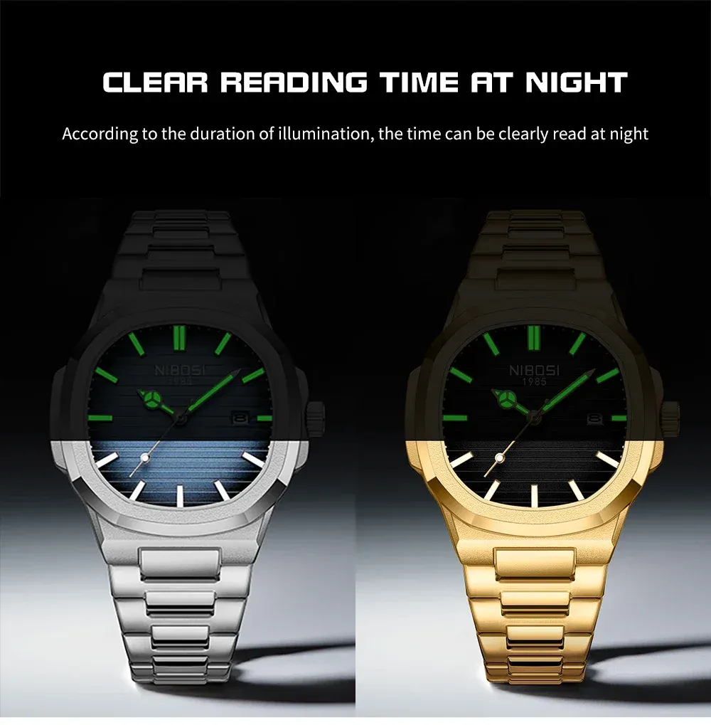 Montre NIBOSI homme, style sportif
